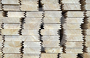 Wooden construction boards.