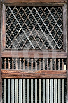 Wooden constructure and detail of traditional ancient Japan temp