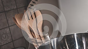 Wooden Cooking Utensil Set Photo