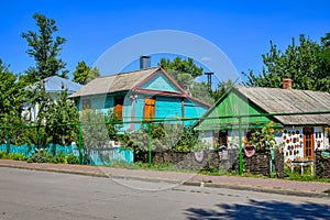 Wooden cossack houses in Starocherkassk old town