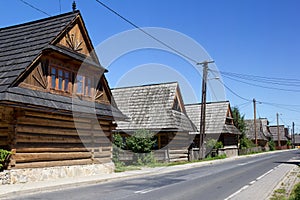 Wooden cottage village, Chocholow, Poland
