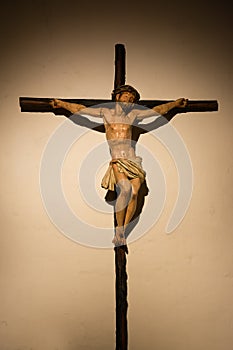 Wooden cross with Christ