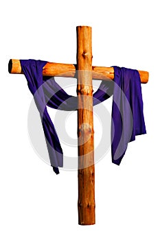 Wooden Cross Isolated