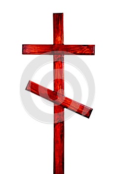 Wooden Cross, isolated on white background