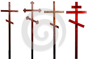Wooden Cross, isolated on white background