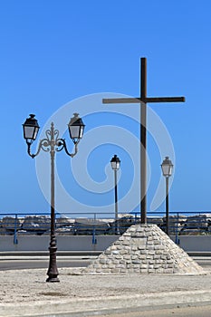 Wooden cross in Les Saintes Maries de la Mer, France