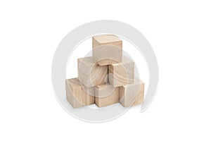 Wooden cube blocks with beautiful wood abstract textured
