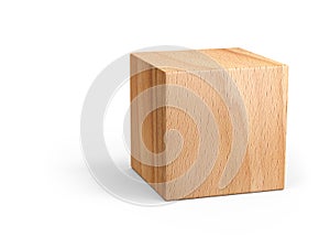 Wooden cube for conceptual design. Education game