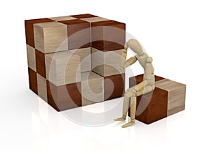 Wooden cube puzzle