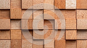 Wooden Cube Wall Texture Background