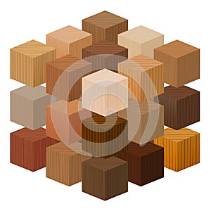 Wooden Cubes Cube Wood Samples Textures