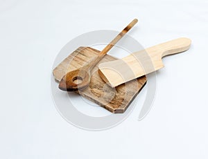 Wooden cutboard and kitchen tools