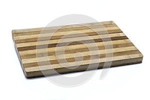 A wooden cutting board