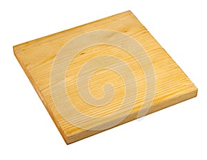 Wooden cutting board isolated - studio shot