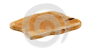 Wooden cutting board with natural edge
