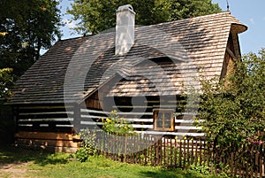 Wooden Czech cottage left side