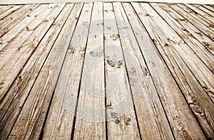 Wooden deck.