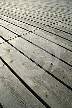 Wooden deck close up