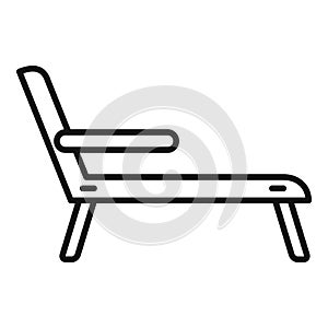 Wooden deck icon outline vector. Outdoor furniture