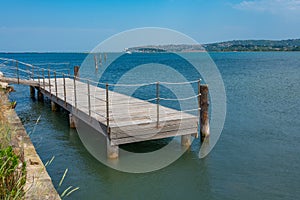 Wooden deck near Portoroz, Slovenia