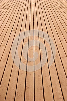 Wooden deck perspective
