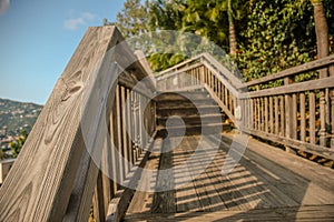 Wooden deck and stairs