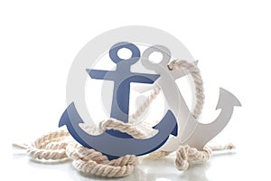 Wooden decorative anchor