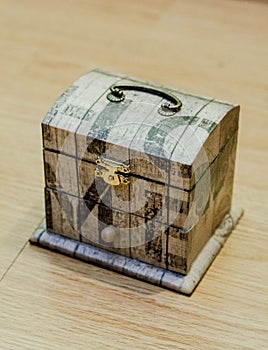 Wooden Decoupage box