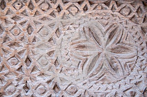 Wooden details in Rustaq old fort, Rustaq, Oman