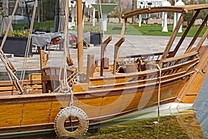 Wooden dhow boat Kuwait