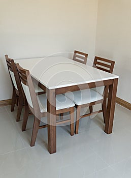 Wooden dining table