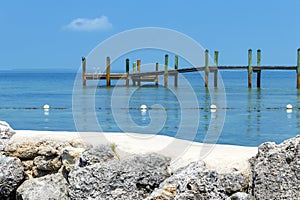 Wooden dock on the bay