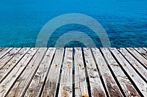 Wooden Dock Besides the Sea