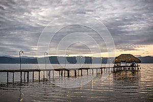 Wooden Dock and Hut at the Gulf of Cariaco