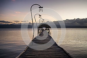 Wooden Dock and Hut at the Gulf of Cariaco