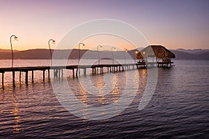 Wooden Dock and Hut at the Gulf of Cariaco