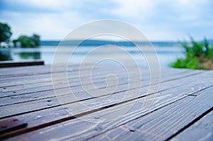 Wooden dock on the lake