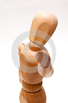 Wooden doll hand posture