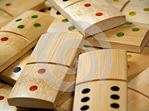 Wooden dominoes