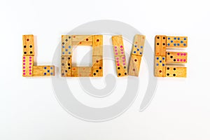 Wooden dominos isolated