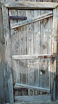 Wooden door in the barn