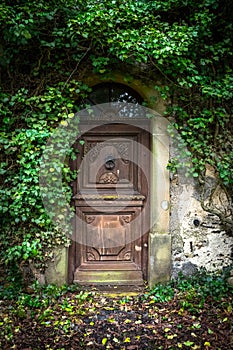 Wooden Door Entrance Castle Germany