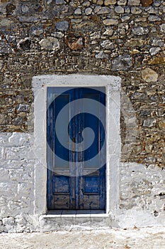 Wooden door in Greece