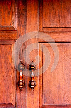 Wooden door handle