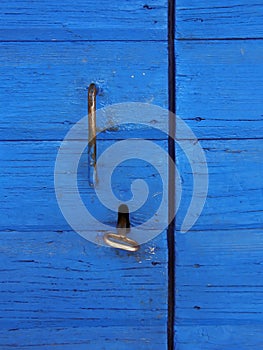 Wooden door with key