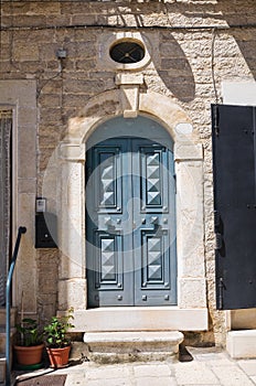 Wooden door. Minervino Murge. Puglia. Italy.