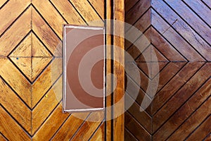 Wooden door with mock up template