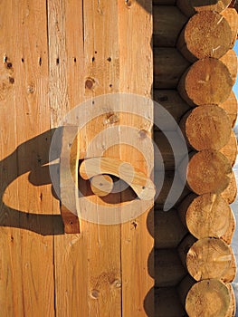 Wooden door and pawl photo