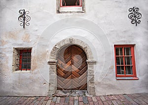 Wooden door in Tallinn