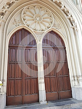 Wooden doors of a church